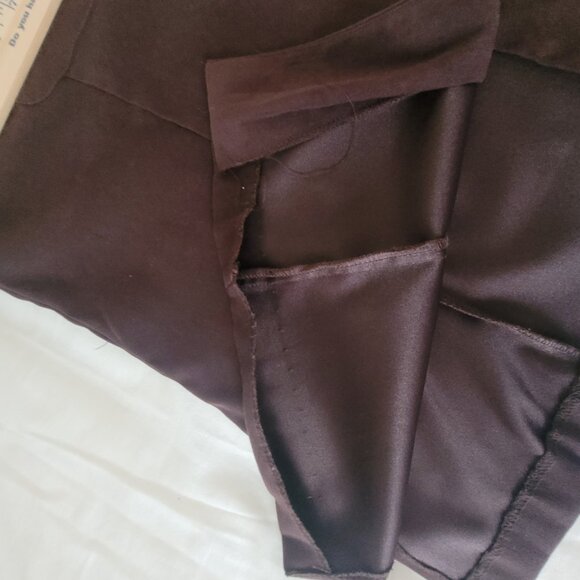 Brown Faux Suede Long Sleeve Blouse Dress Barn Womens Size XL - Picture 13 of 14